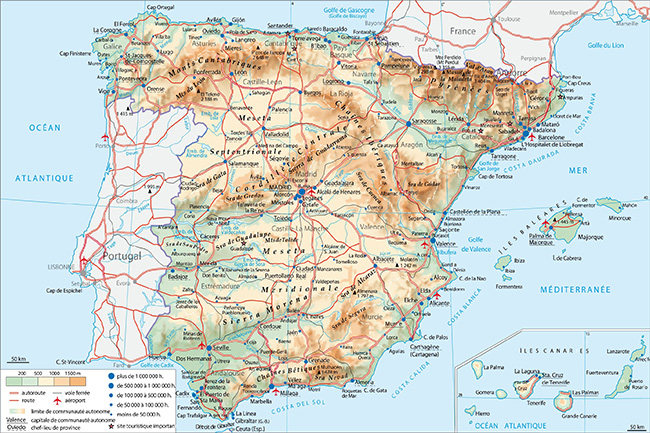 carte espagne