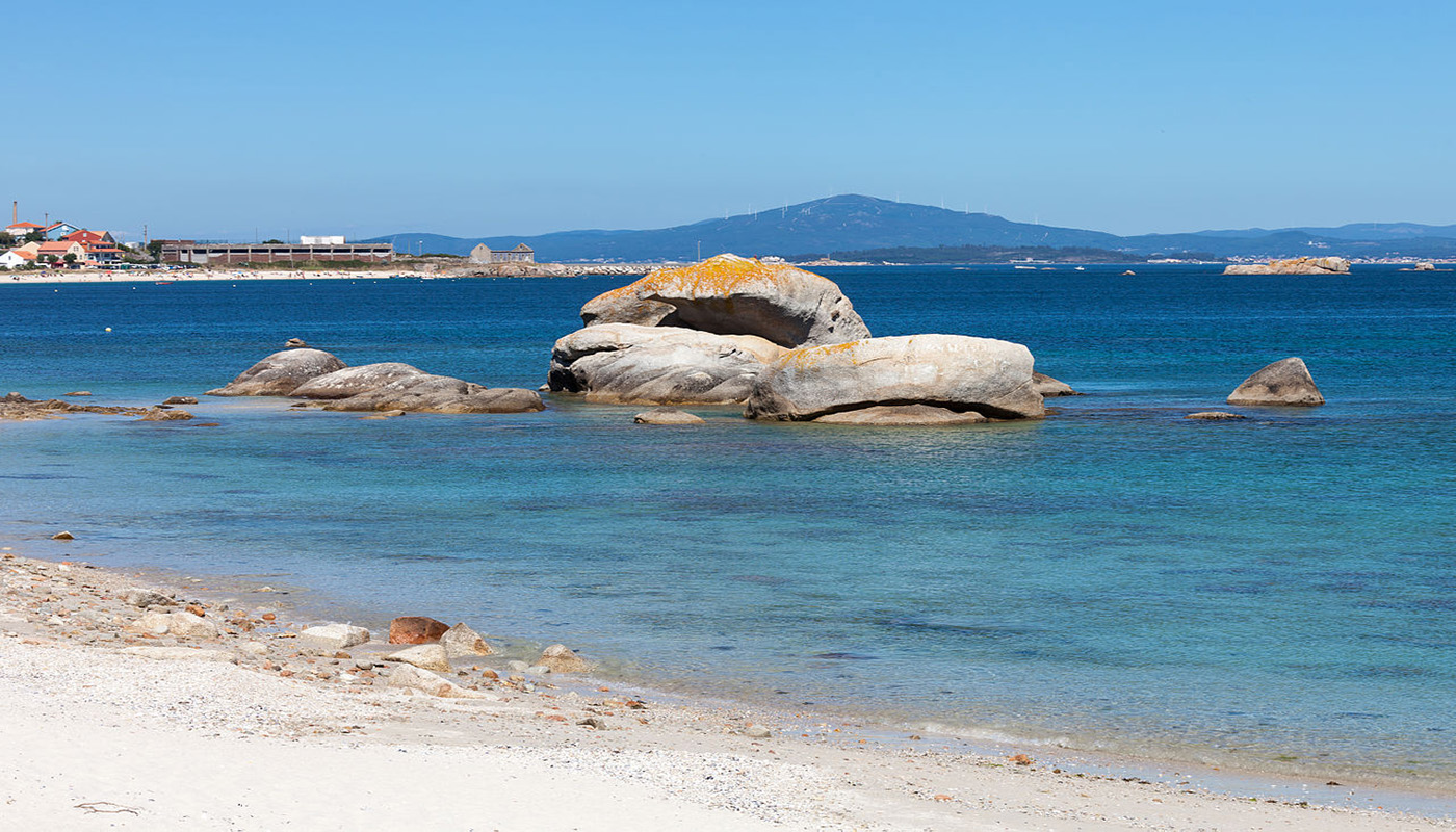 Rocks. Beach of O Castro. Ribeira