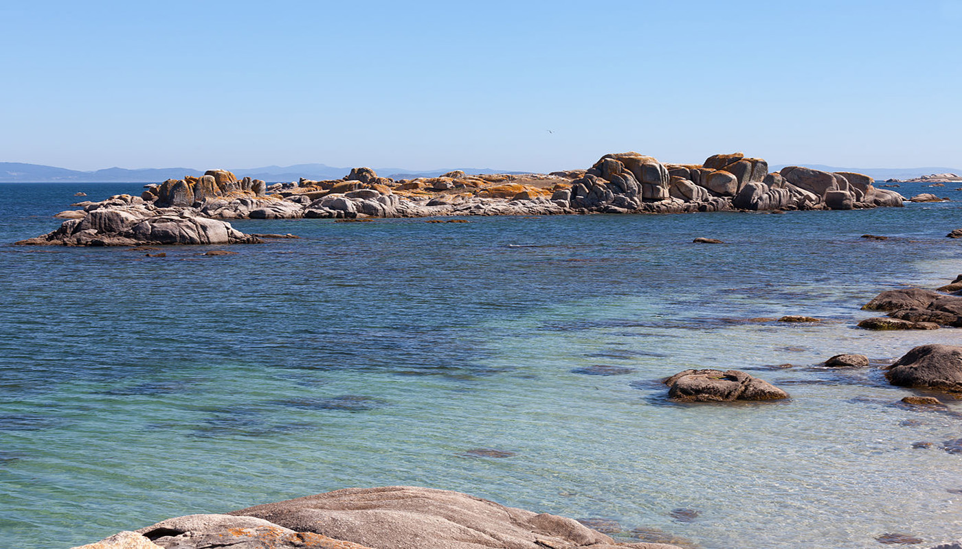 Rocks. Beach of O Castro. Ribeira