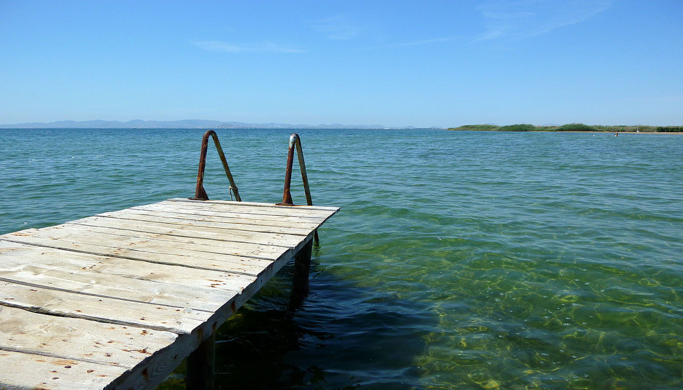 A pier out into the Mar Menor in the Murcia