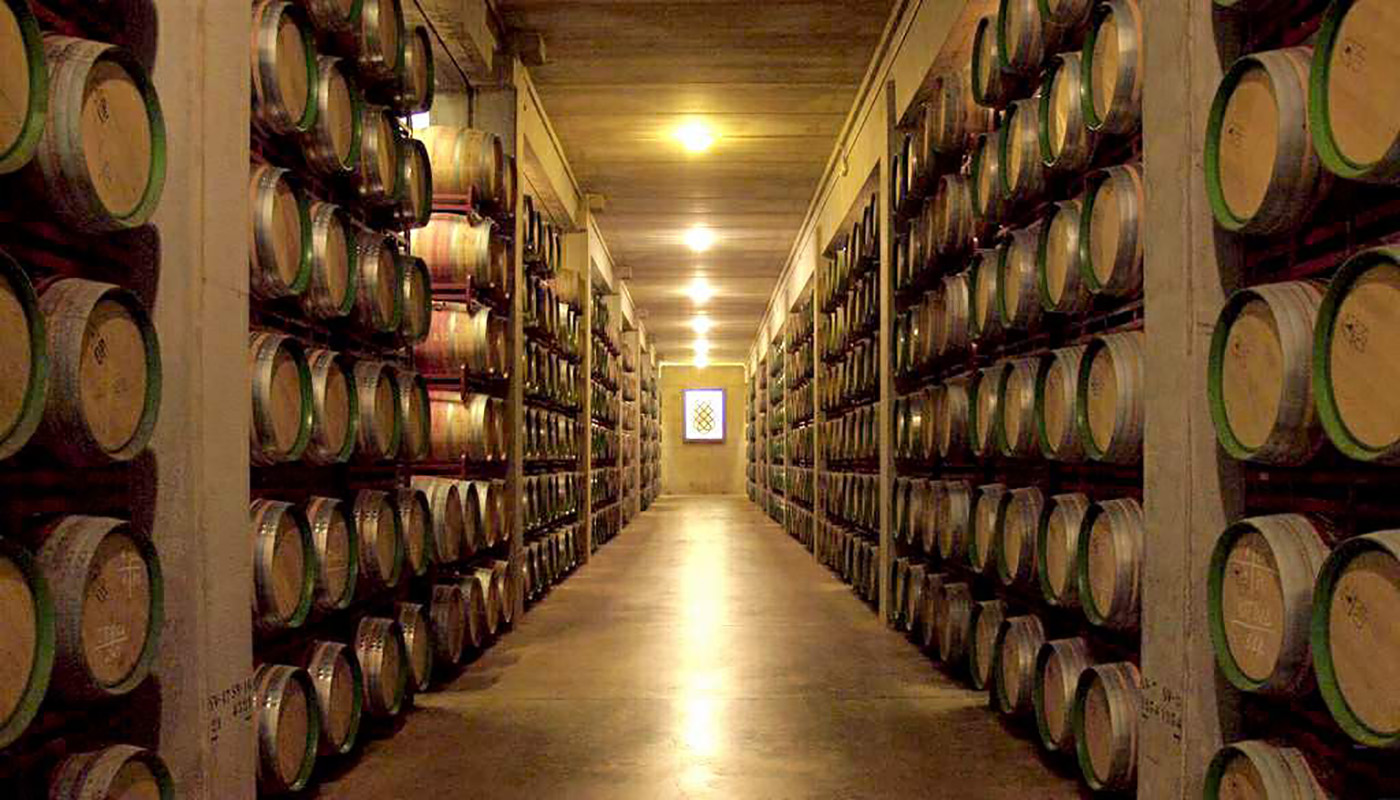 Cellar at Marques de Riscal winery in Elciego