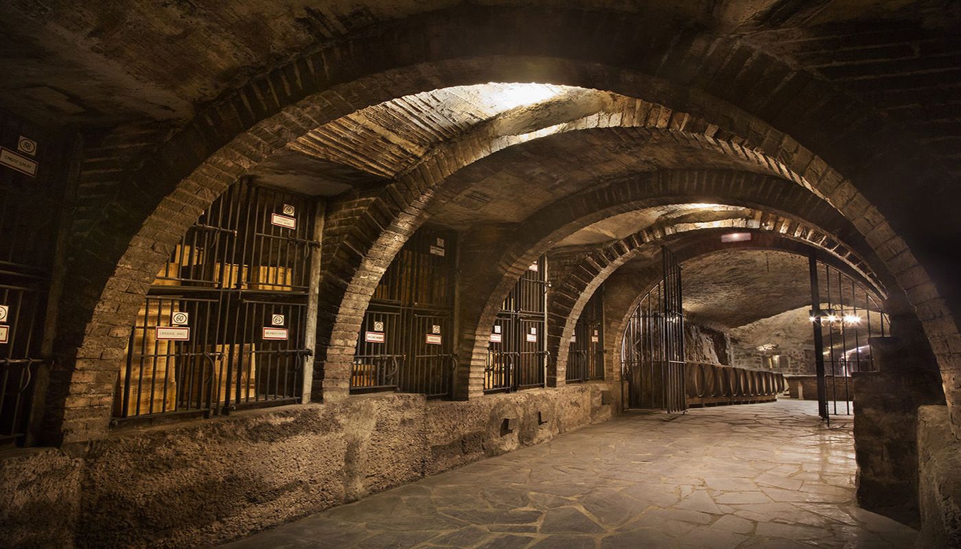 Caves under Eguren Ugarte winery in Laguardia, Álava