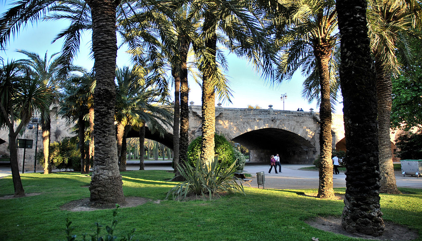 vieux pont dans le lit du Turia